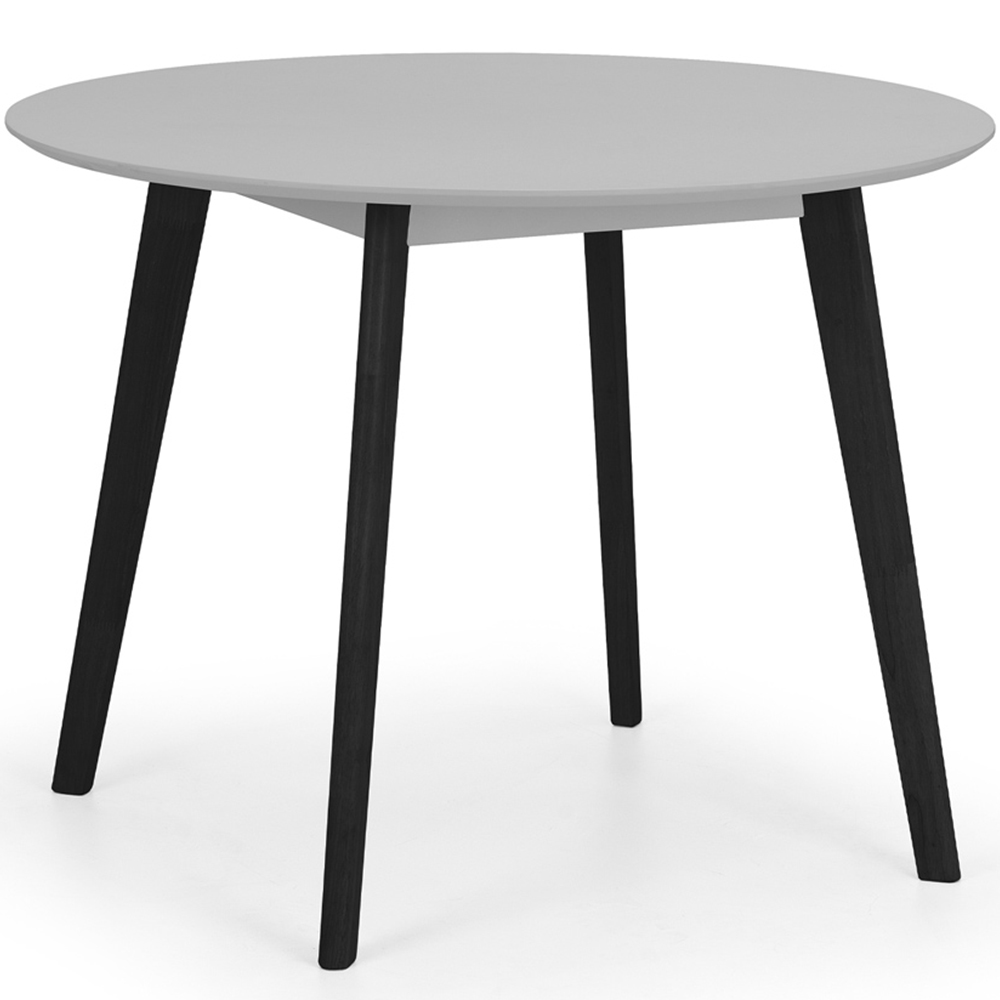 Julian Bowen Casa 4 Seater Round Dining Table Grey and Black Image 2