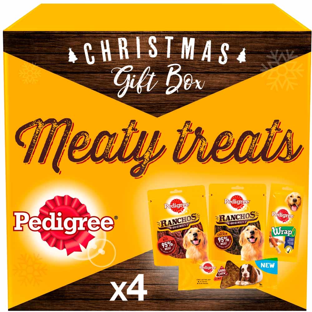 Pedigree Meaty Treats Christmas Gift Box Dog Treats 278g Image 1