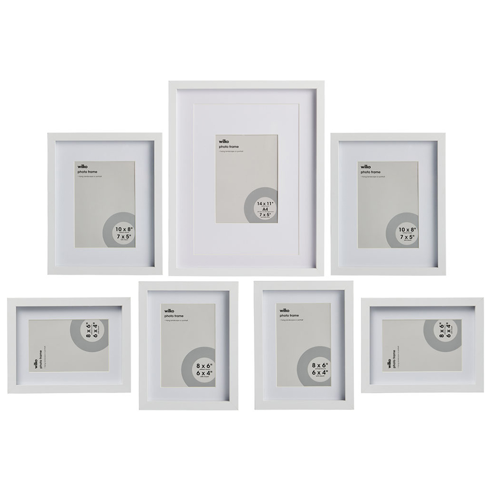 Wilko White Gallery Wall Frame 7 Pack Image 1