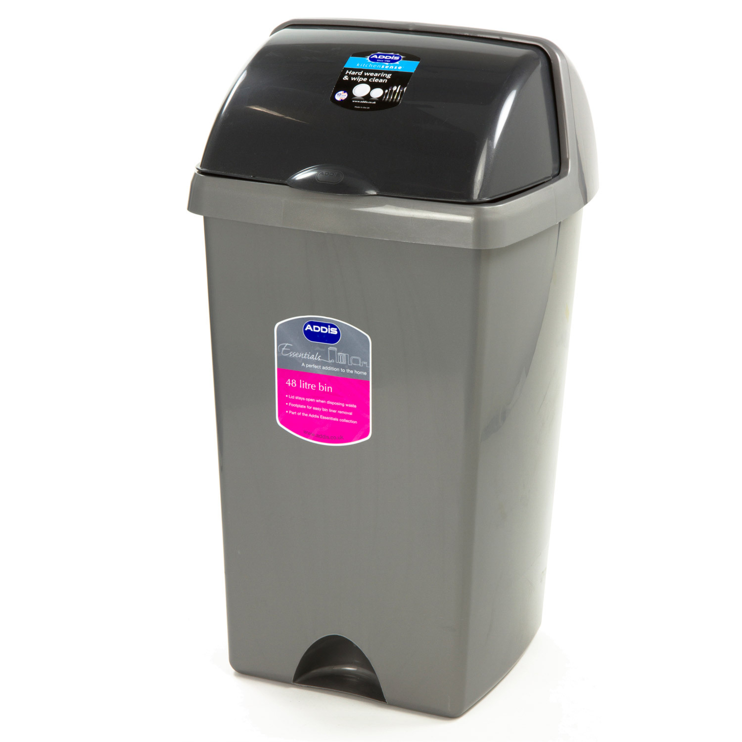 Addis Grey Roll Top Bin 50L Image