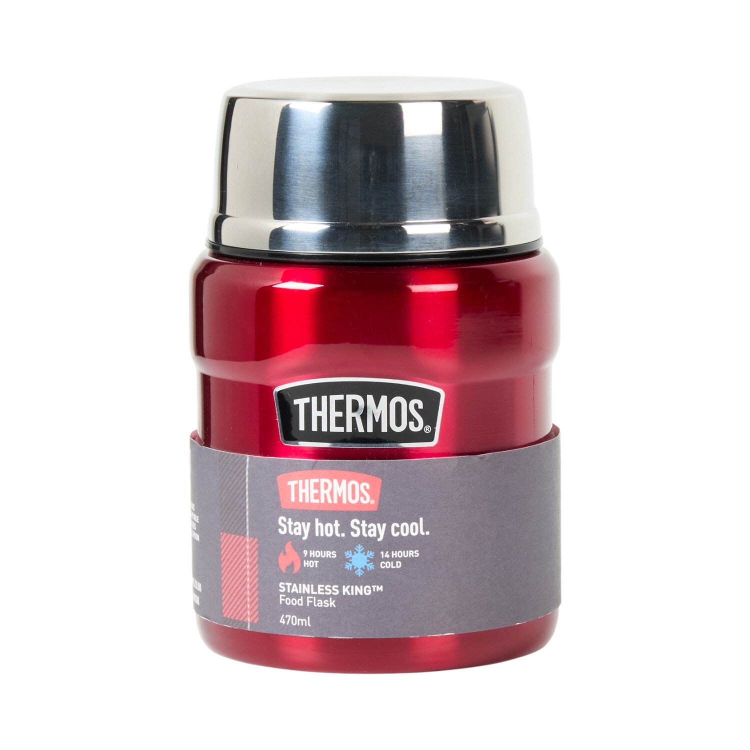 Thermos Stainless Steel King Food Flask Red Image 2