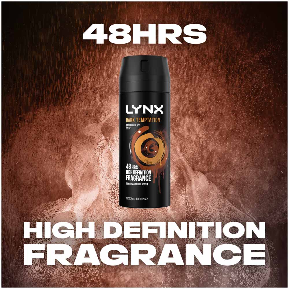 Lynx Dark Temptation Deodorant Bodyspray 150ml Image 9