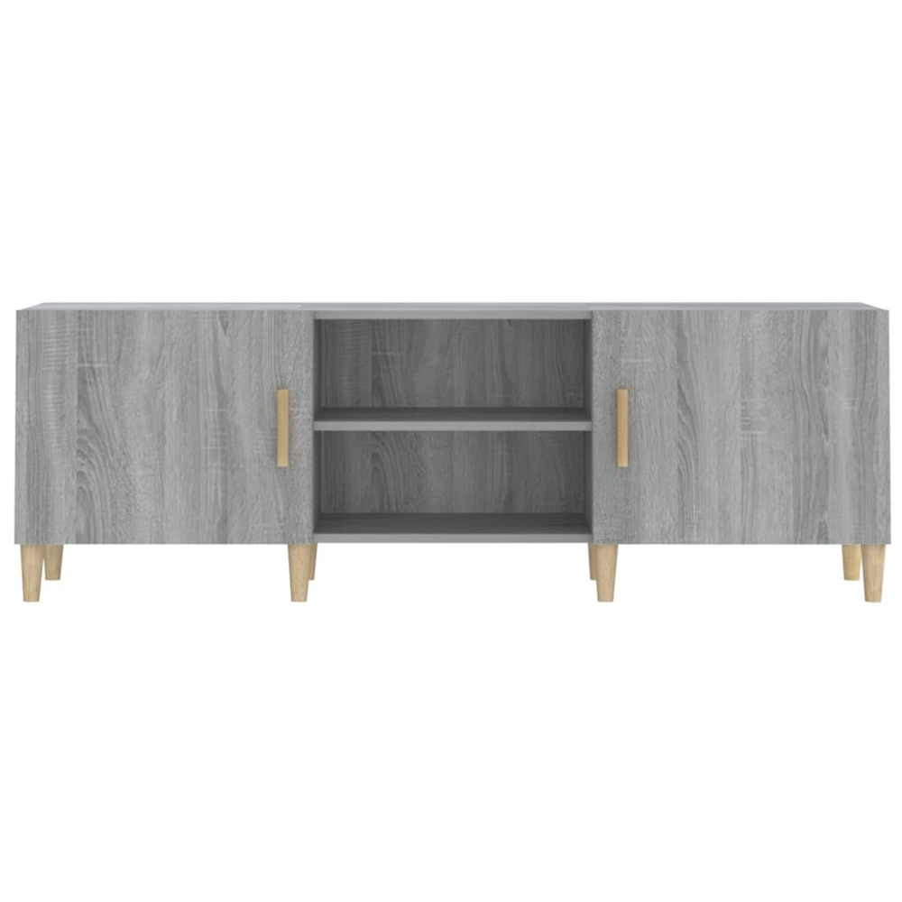 vidaXL 2 Door 2 Shelf Grey Sonoma TV Cabinet Image 3