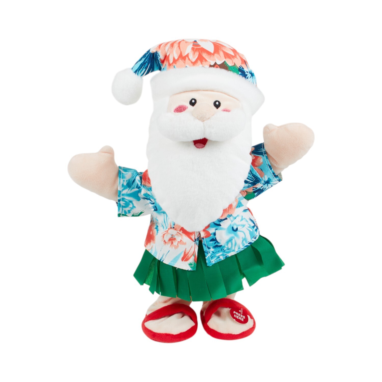 Holiday Dancing Santa Plush Blue Image 1