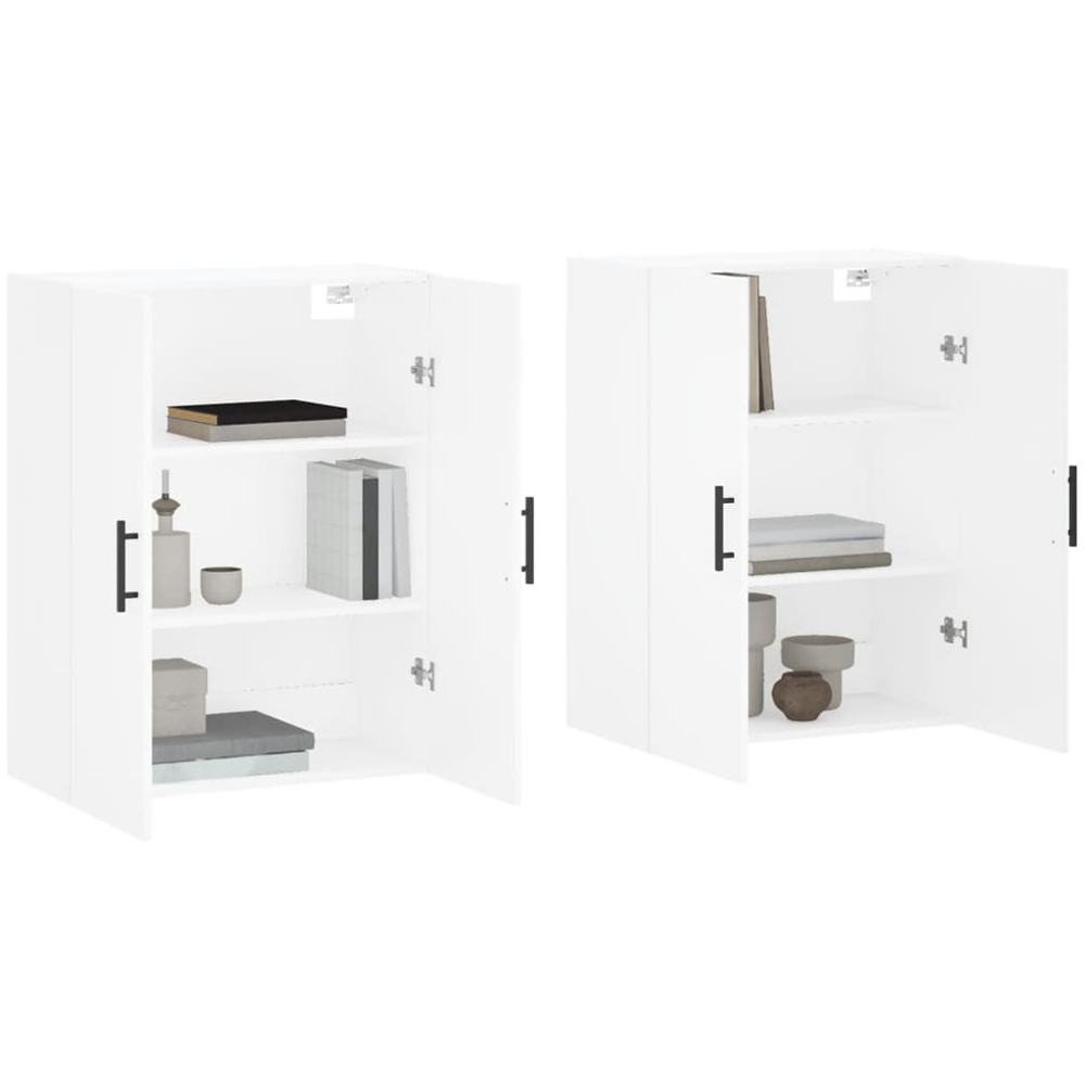 vidaXL 2 Door White Wall Mounted Cabinet 2 Pack Image 3