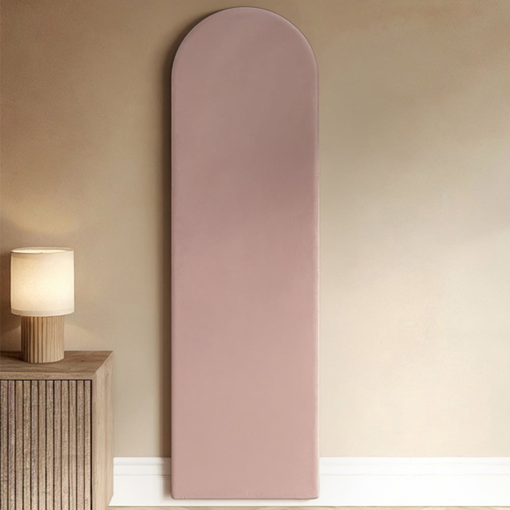 Solace+Co Cirrus Pink Velvet Headboard Panel Image 1