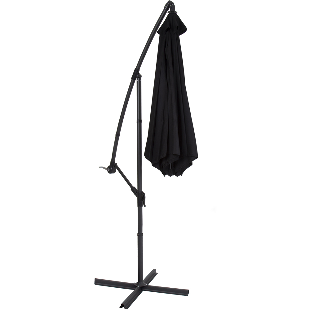 Charles Bentley Black Hanging Cantilever Parasol 3m Image 4