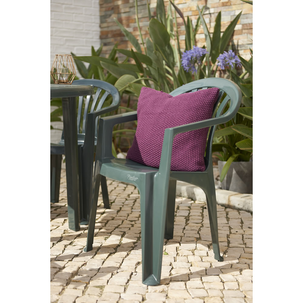 Wilko Low Back Garden Chair Green Image 2