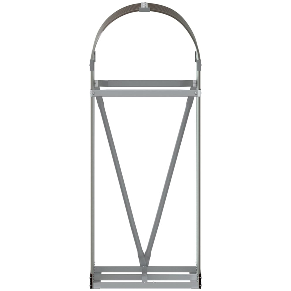 vidaXL Brown Galvanised Steel Firewood Log Holder 100 x 40 x 45cm Image 3