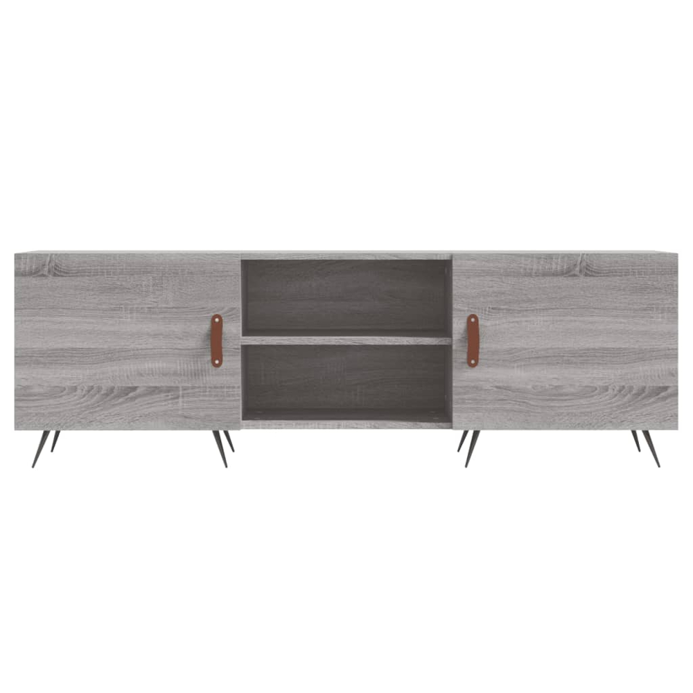 vidaXL 2 Door 2 Shelf Grey Sonoma TV Cabinet Image 5