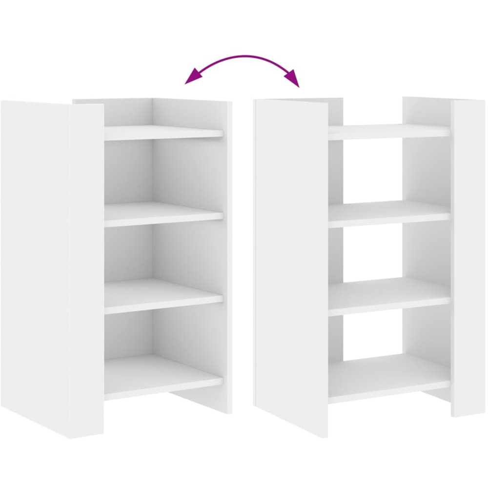 vidaXL 4 Shelf White Sideboard Image 7