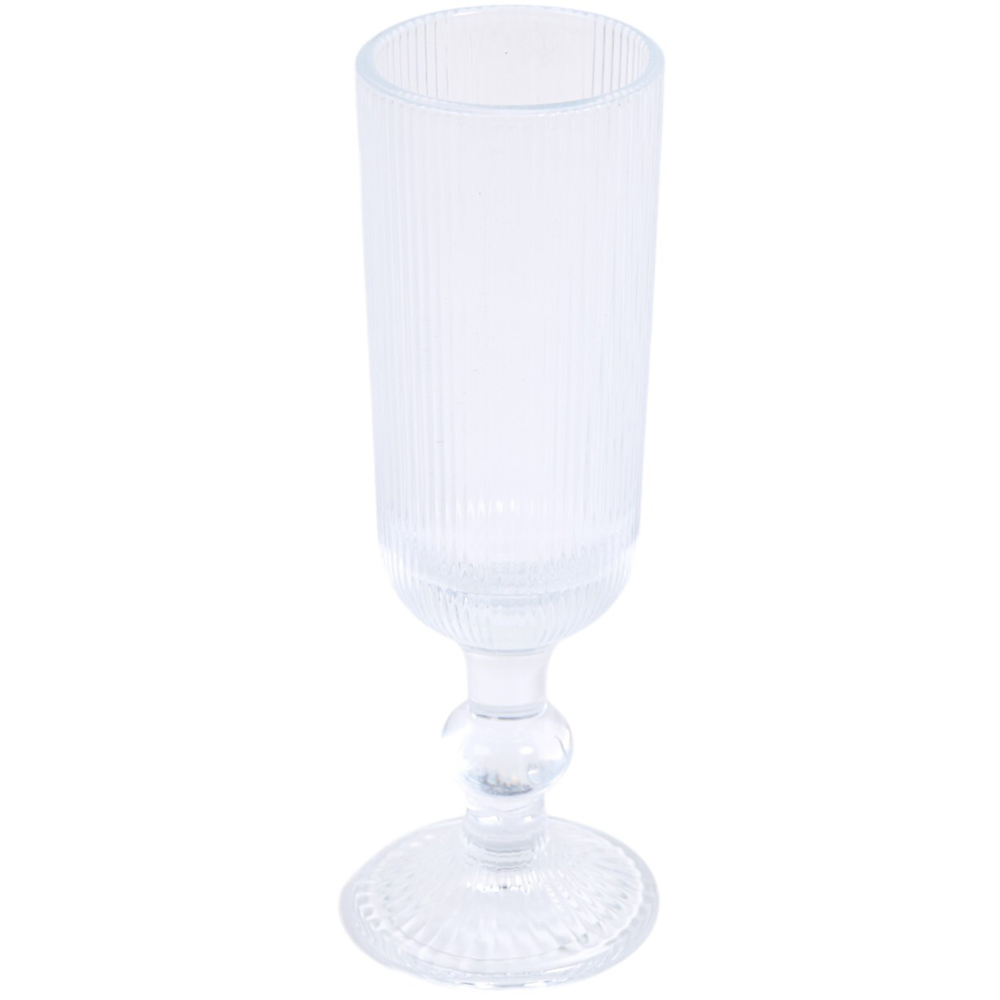 Ribbed Champagne Glass Image 3