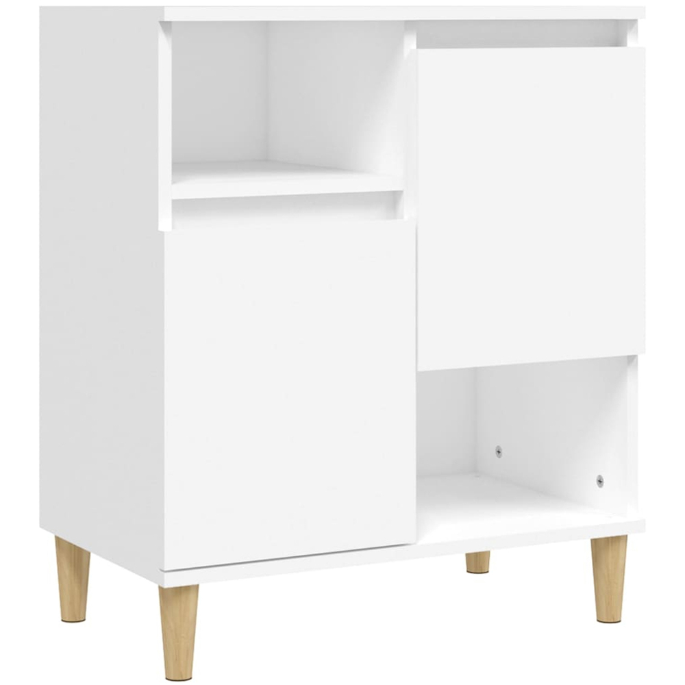 vidaXL 2 Door 2 Shelf White Sideboard Image 2