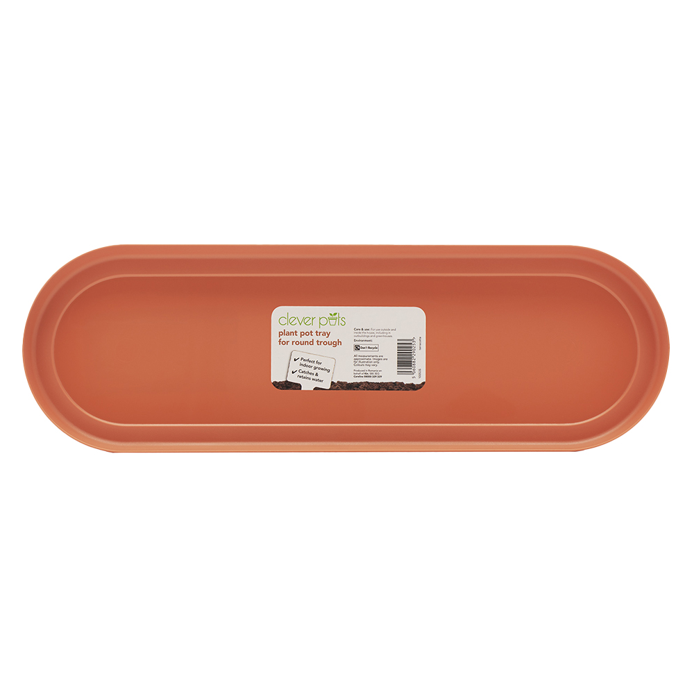 Clever Pots Terracotta Plastic 50cm Trough Tray 50cm Trough Image 2