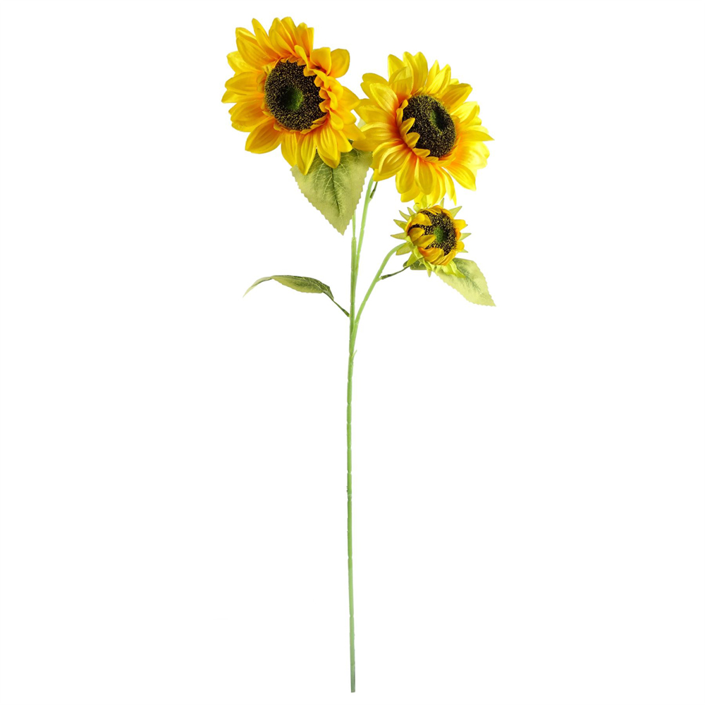 Leaf Yellow Sunflower Single Stem Artificial Flower 2.9ft 6 Pack Image 2