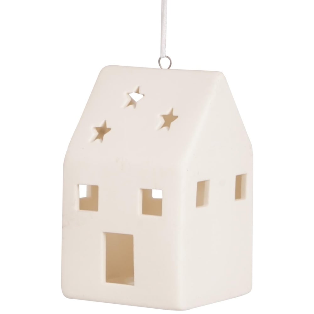 LED Ceramic Hanging House - White Image 1