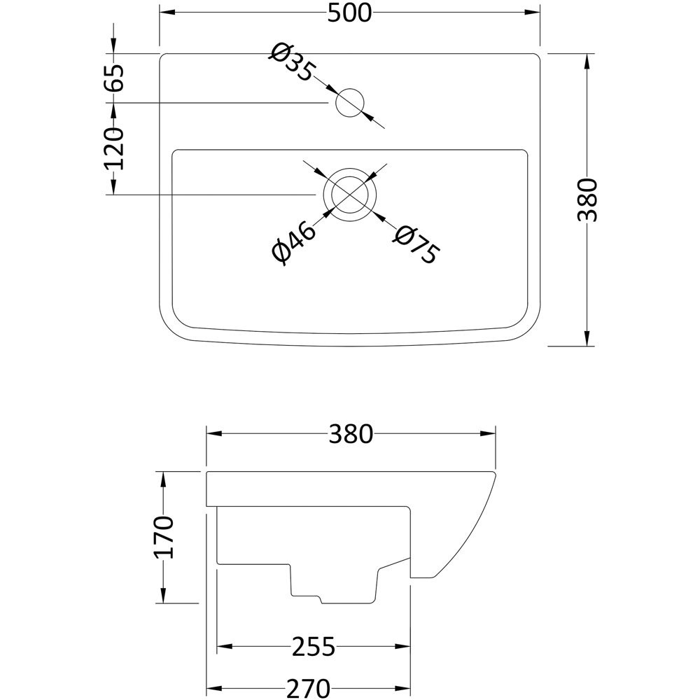 Hudson Reed Hamnet Semi Recessed Basin Image 2