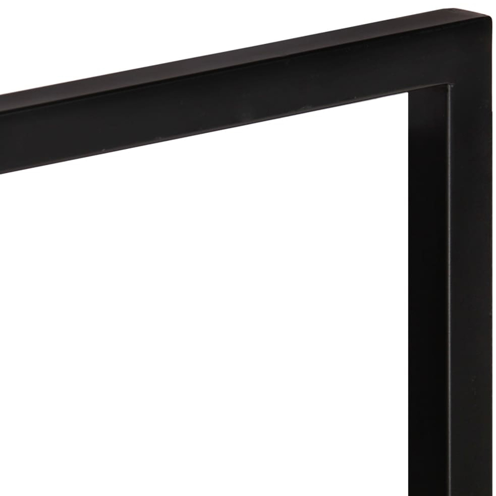vidaXL 100 x 24 x 35cm Set of 2 Solid Wood Acacia and Steel Wall Shelf Image 8