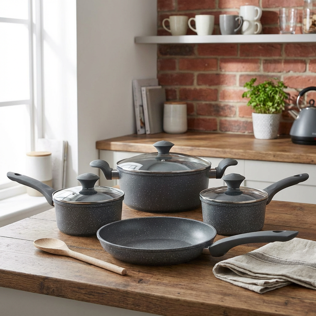 7 Piece Cookware Set - Grey Image 5