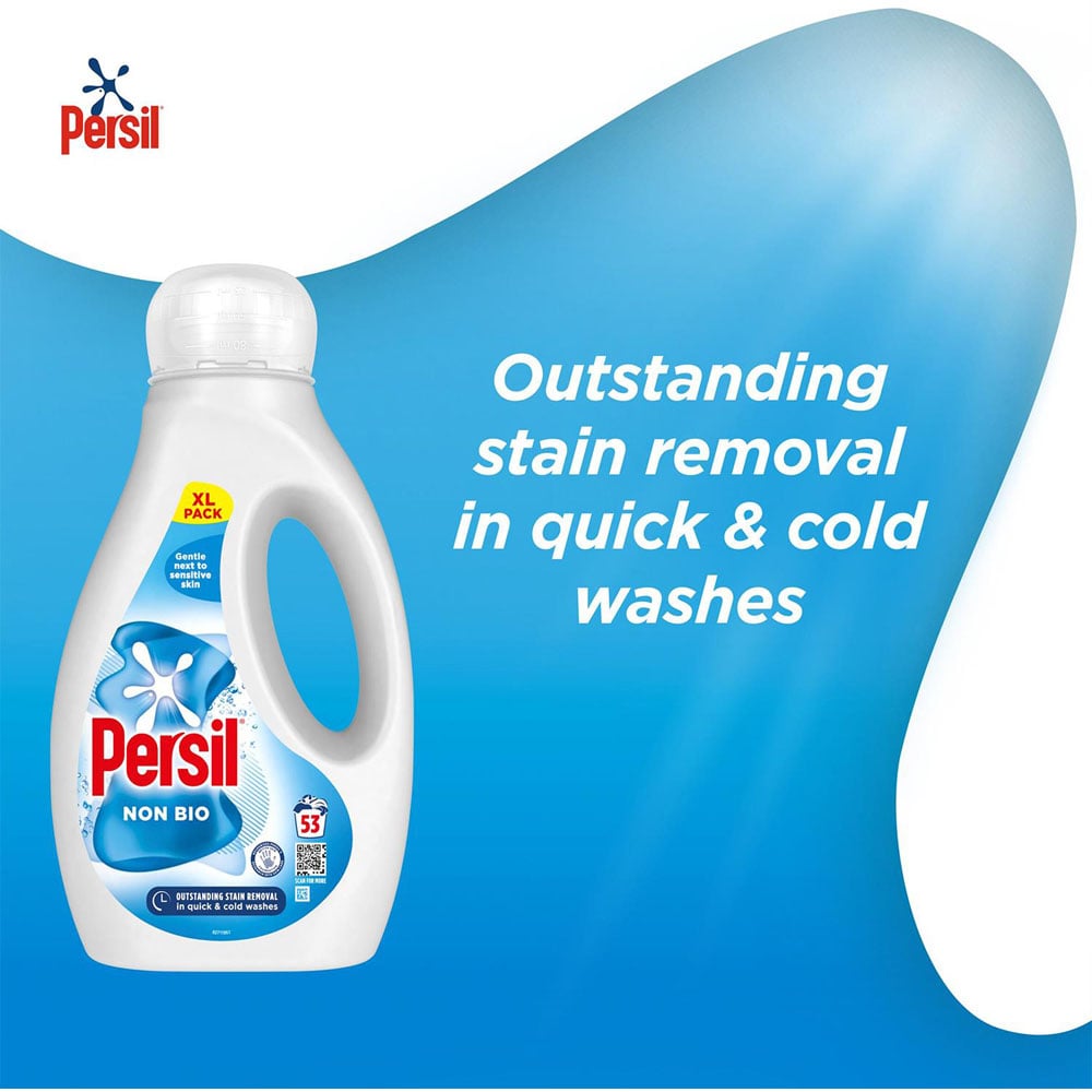 Persil Non Bio Liquid Detergent 53 Washes 1.54L 4 Pack Image 4