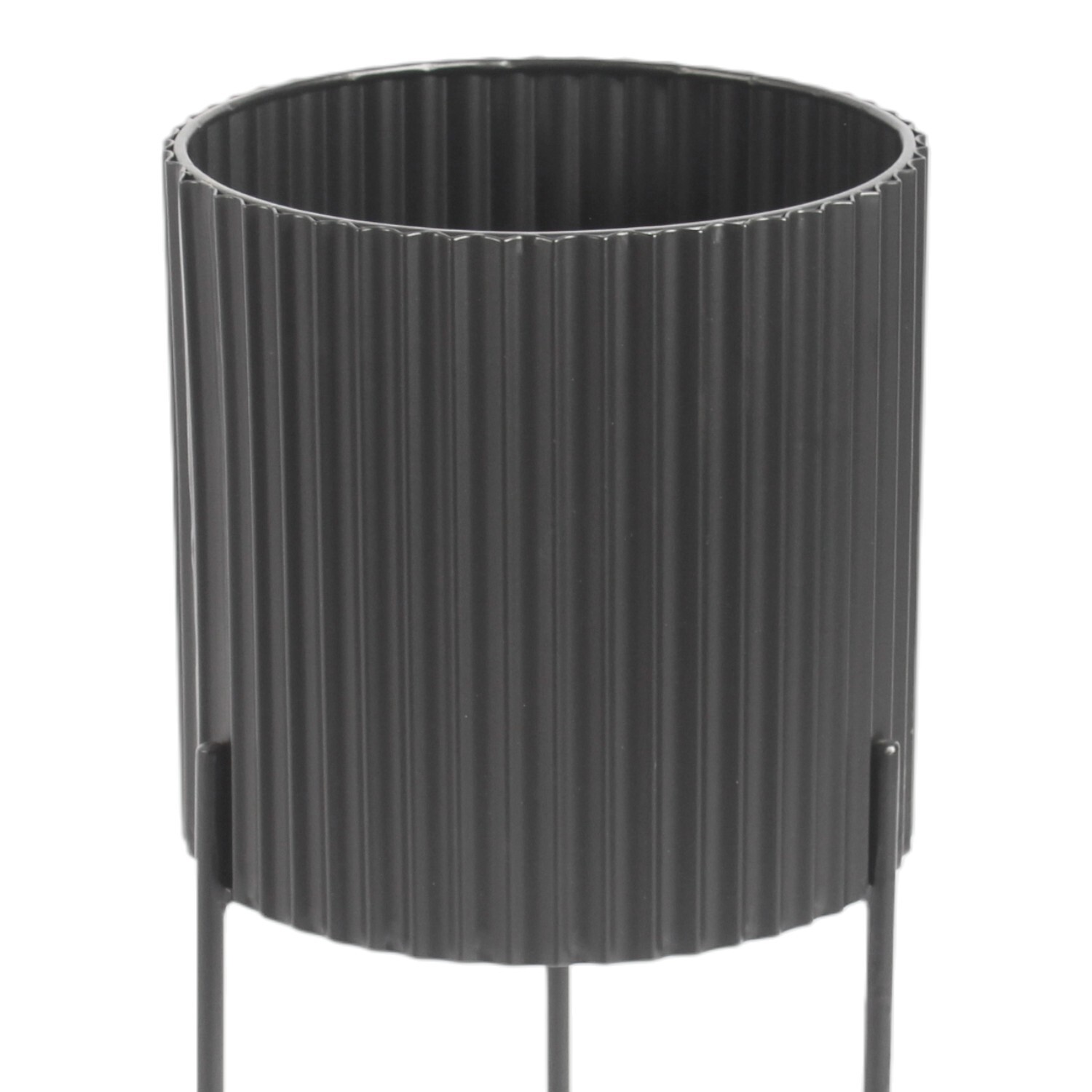 Ornate Planter on Stand Black Image 2