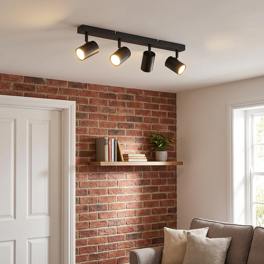 Spotlight Ceiling Fitting Black Image 4