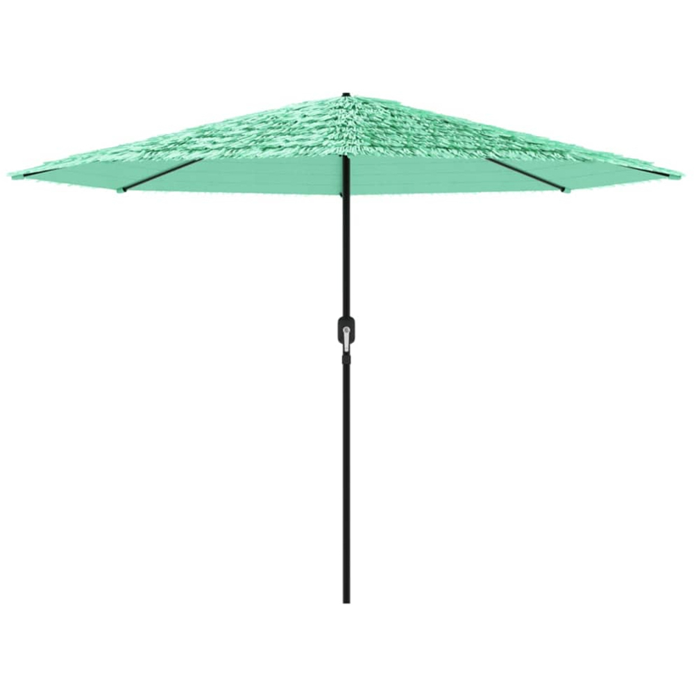 vidaXL Green Straw Top Garden Parasol with Steel Pole 3.8m Image 2