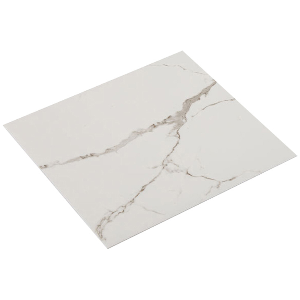 Living and Home Marble Patterned Calacatta White PVC Self Adhesive Wall Sticker 10 Pack Image 3