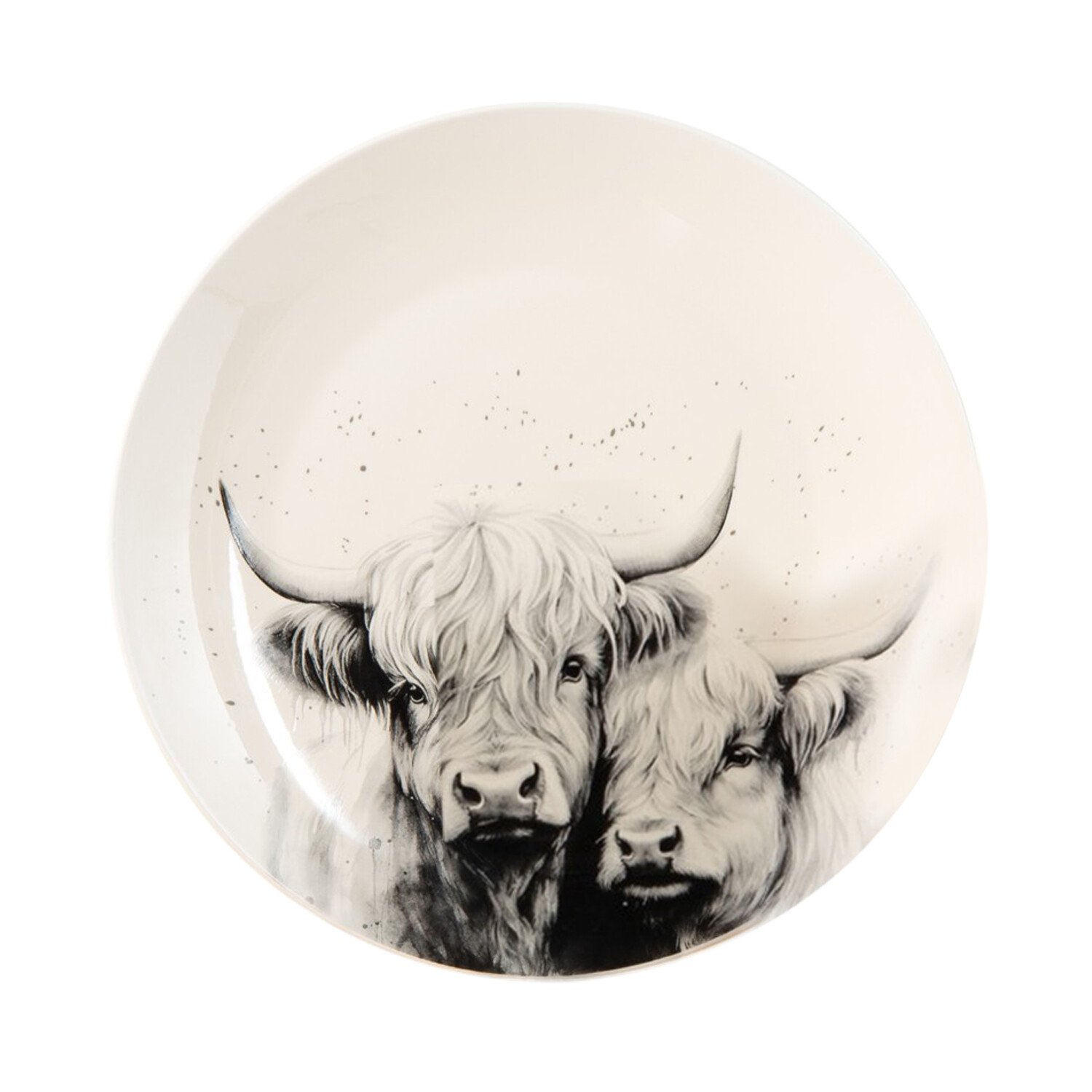 12 Piece Highland Cow Dinner Set Cream Image 4