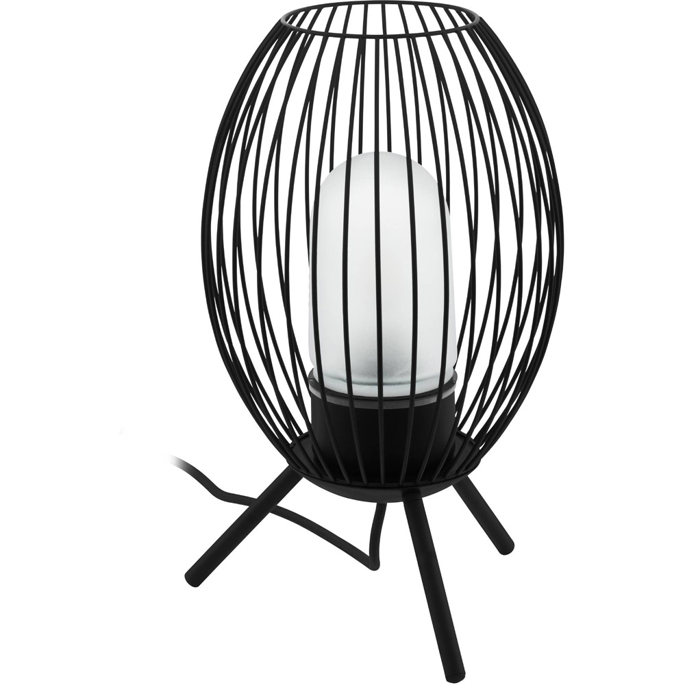 EGLO Fusignano Black Outdoor Tripod Table Lamp Image 1