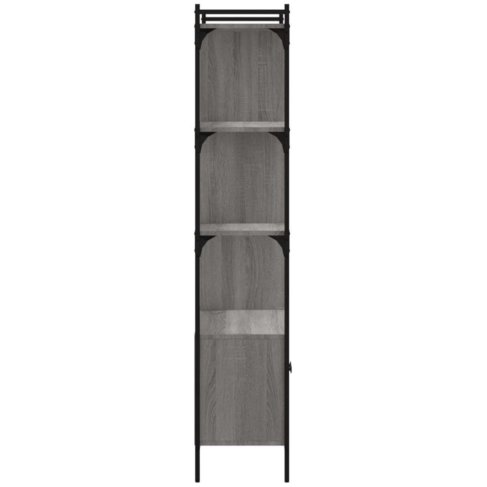 vidaXL 2 Door 6 Shelf Grey Sonoma Bookcase Image 6