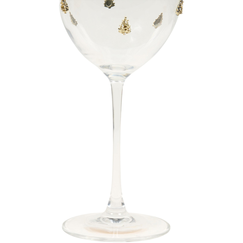 3D Gold Tree Wine Glass Image 4