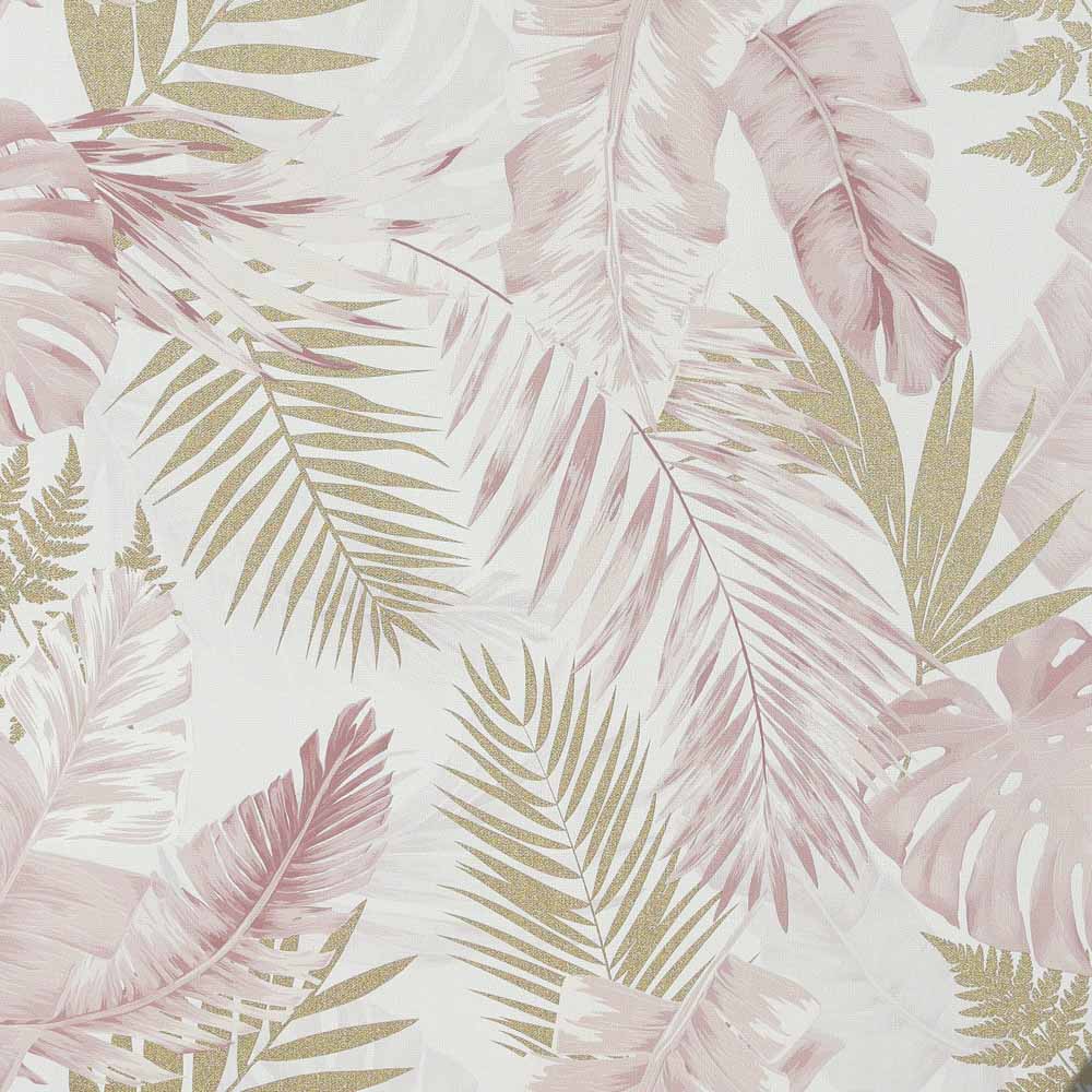 Arthouse Soft Tropical Blush and Gold Wallpaper Image 1