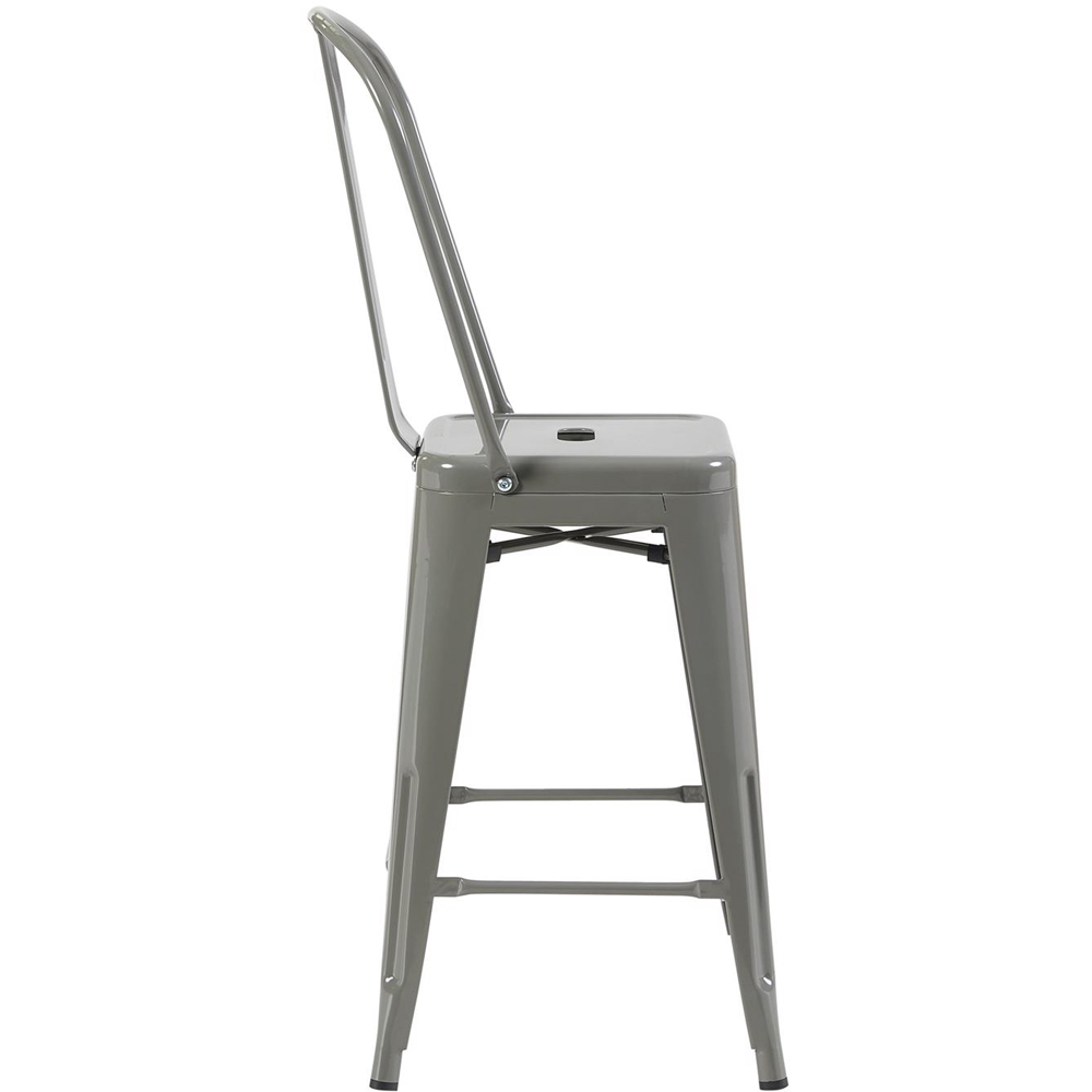 FWStyle Silver Gloss Metal Bar Chair 4 Pack Image 3