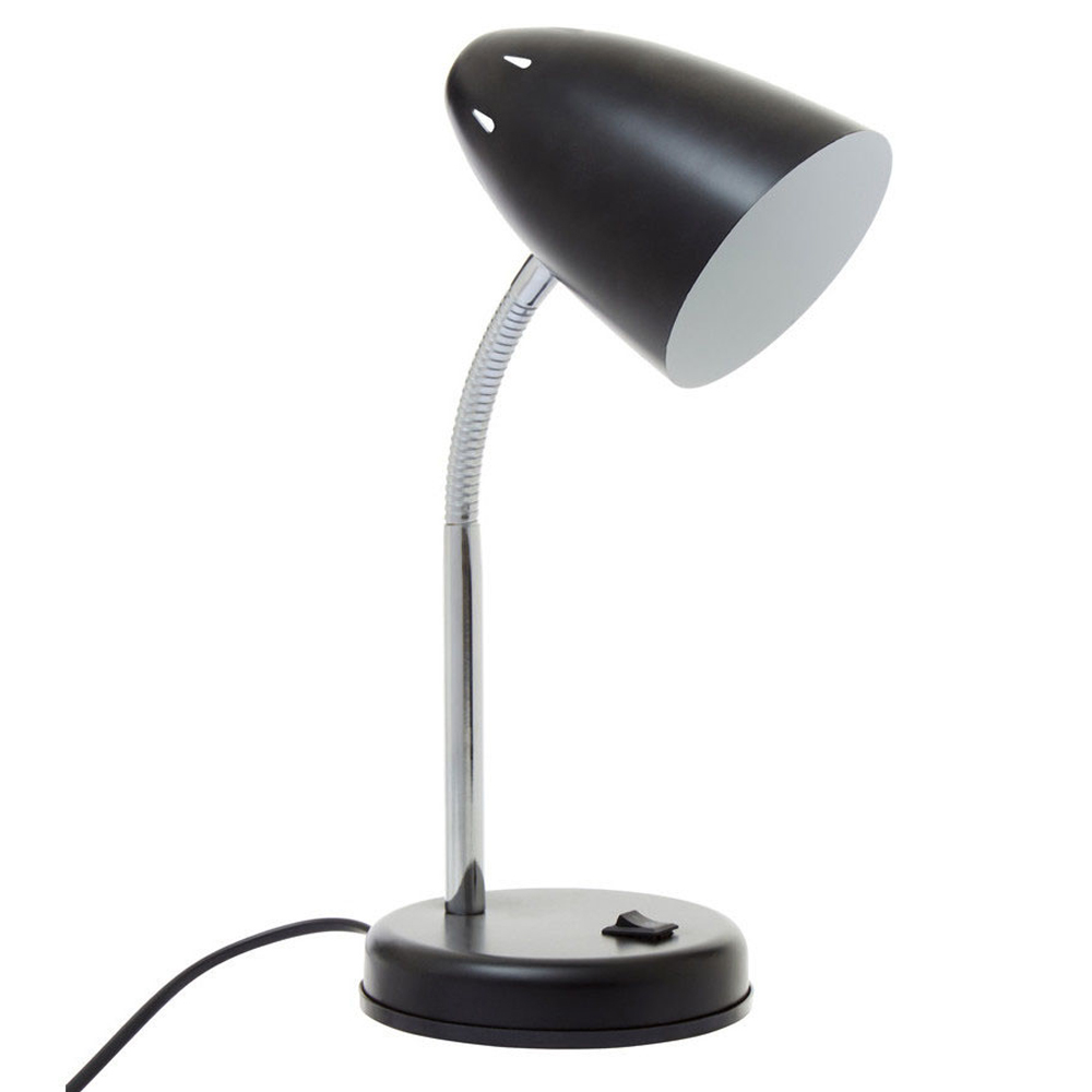 Premier Housewares Flexi Matte Black Desk Lamp Image 2