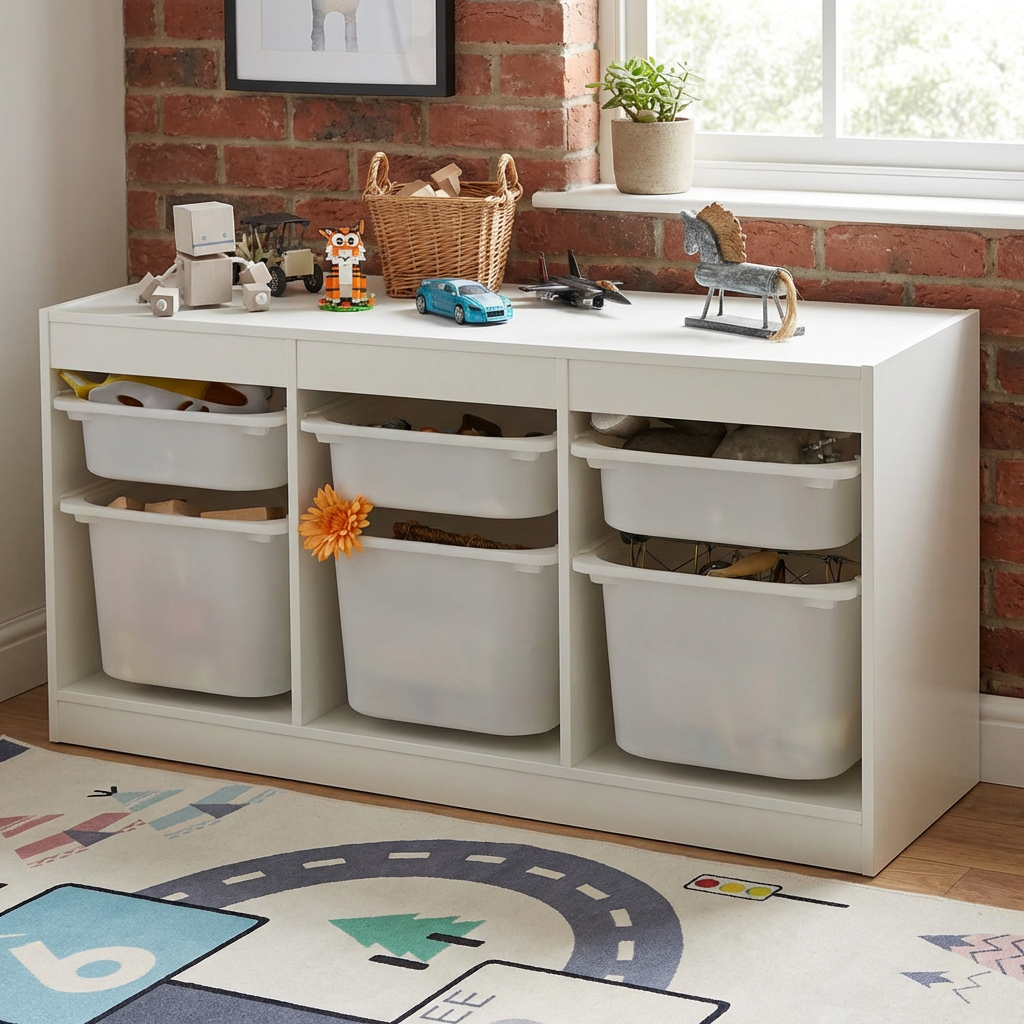 6 Drawer Storage Unit - White Image 4