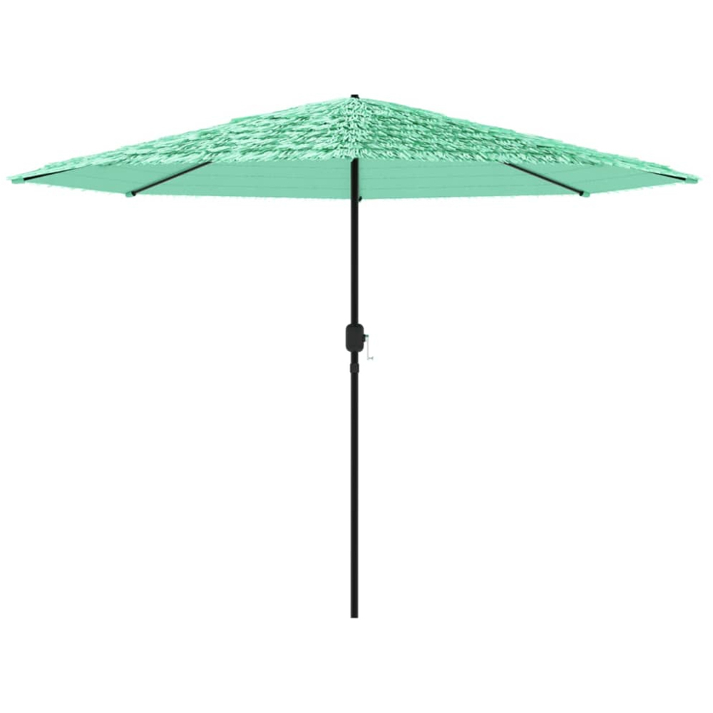 vidaXL Green Straw Top Garden Parasol with Steel Pole 3.8m Image 3