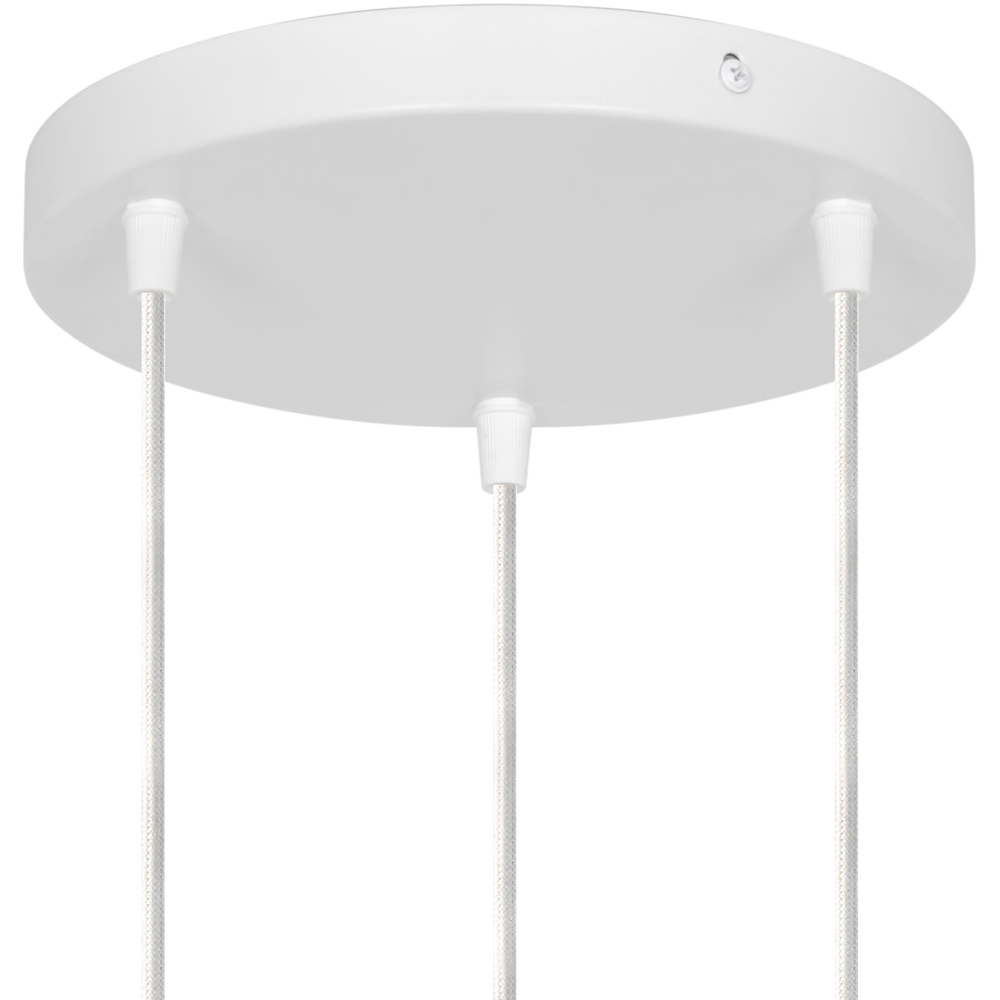 Nordlux Luana 3-Exits White Metal Pendant Light Canopy Image 3