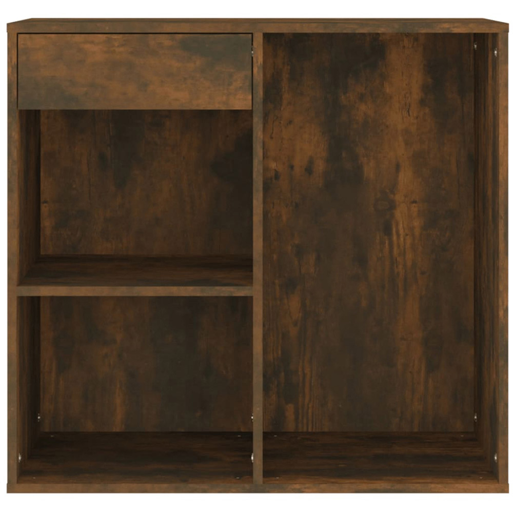 vidaXL Single Drawer 3 Shelf Smoked Oak Cosmetic Cabinet Image 3