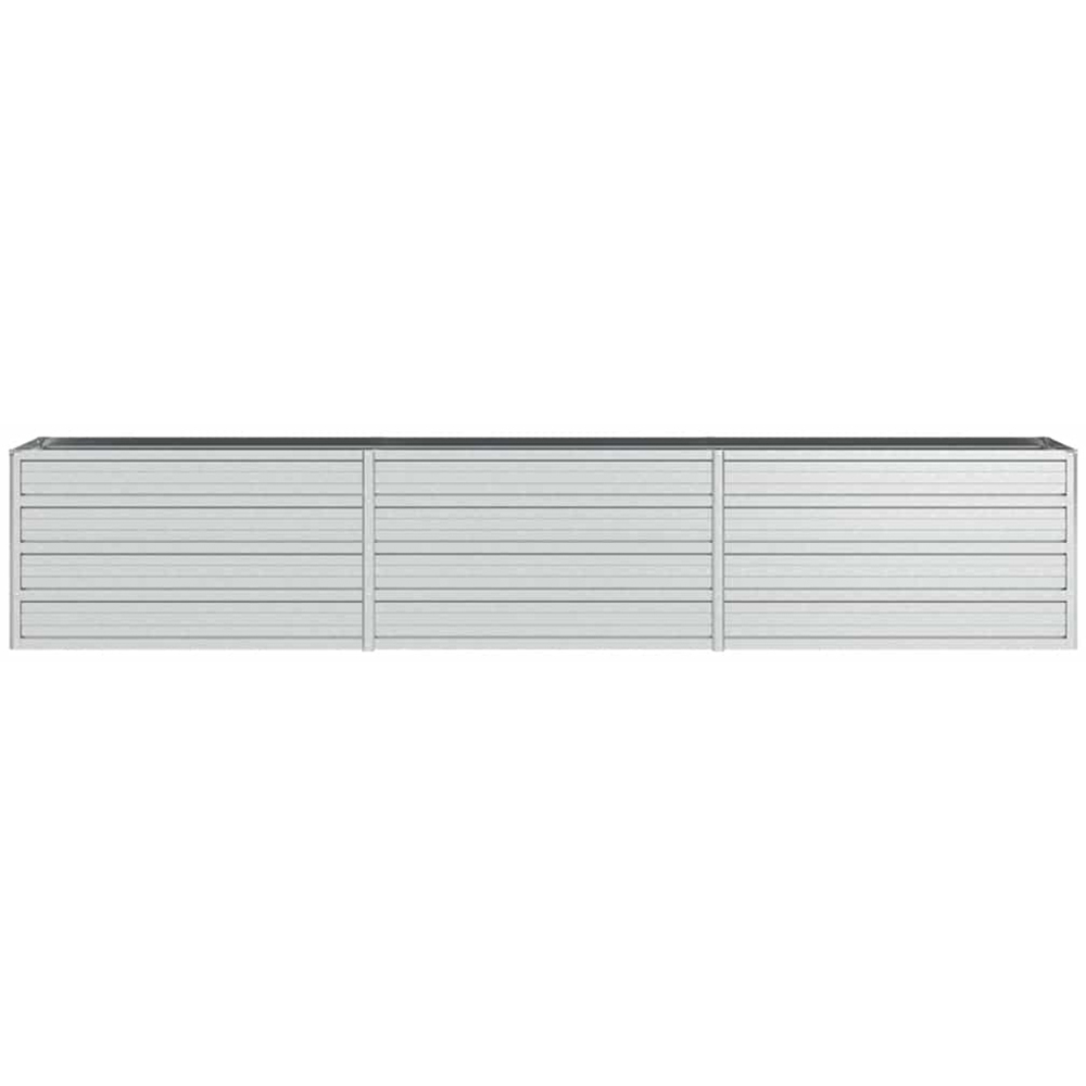 vidaXL Silver Galvanised Steel Raised Garden Bed 240 x 40 x 45cm Image 3