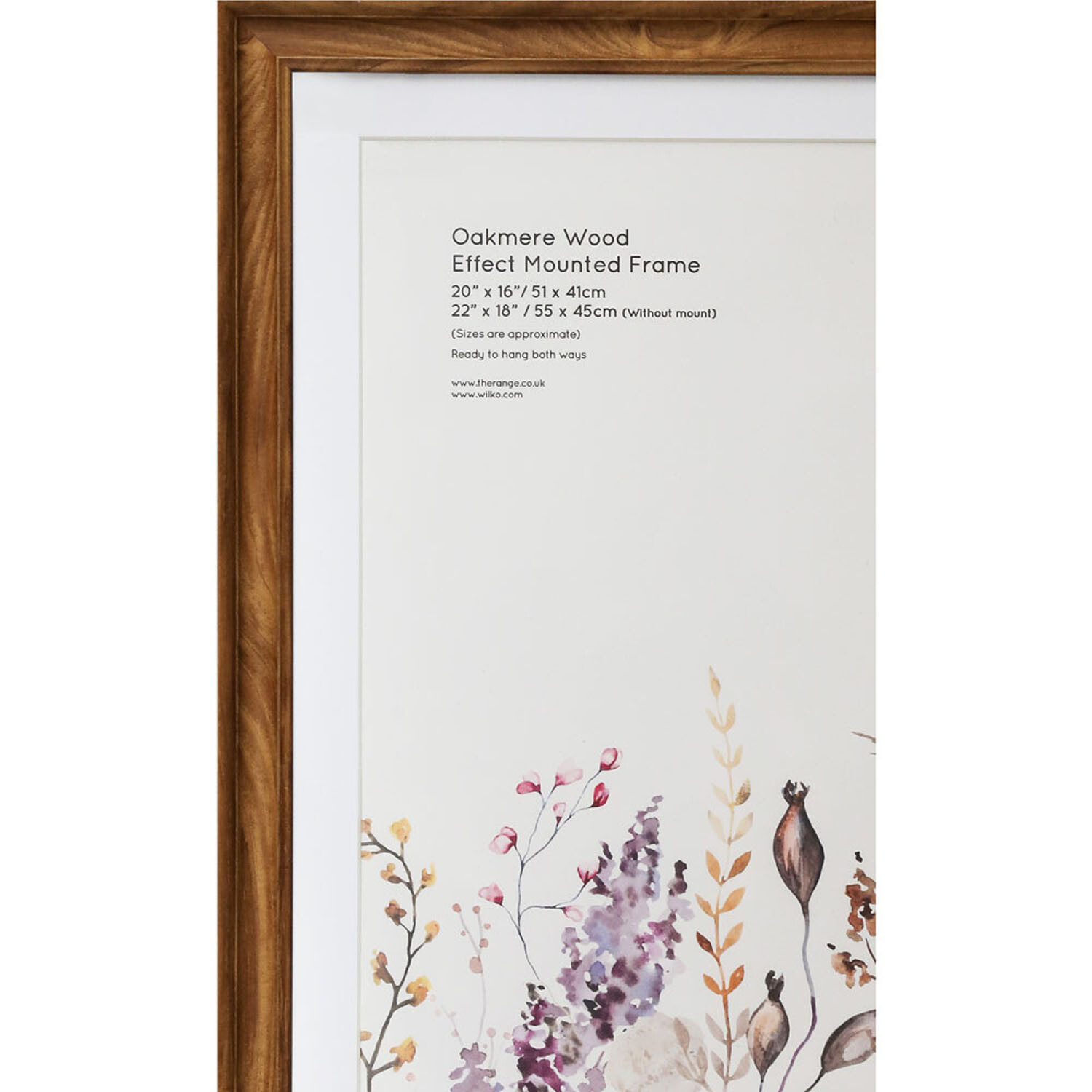 Oakmere Wood Effect Mounted Photo Frame Brown 20 x 16 inch Image 3