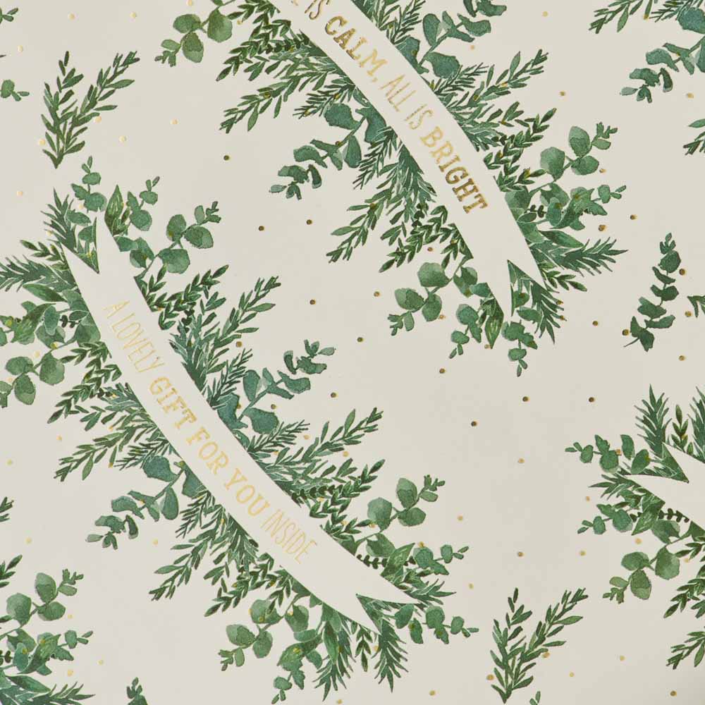 Wilko 4m Midwinter Craft Foliage Christmas Wrapping Paper Image 2
