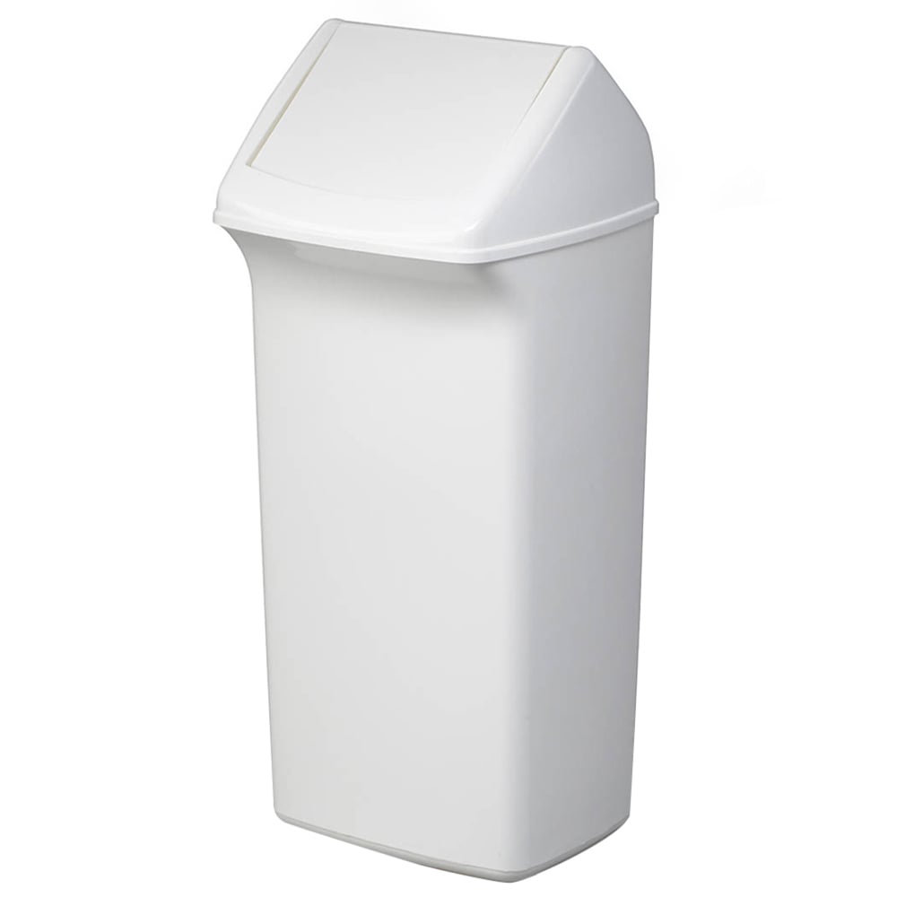 Durable DURABIN White Square Recycling Bin with Swing Lid 40L Image 1