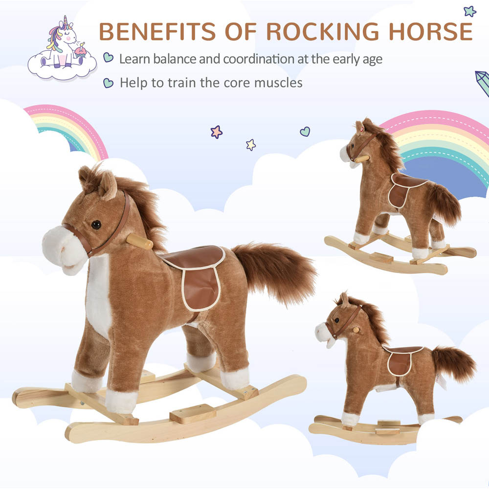 Tommy Toys Rocking Horse Pony Toddler Ride On Brown Image 4