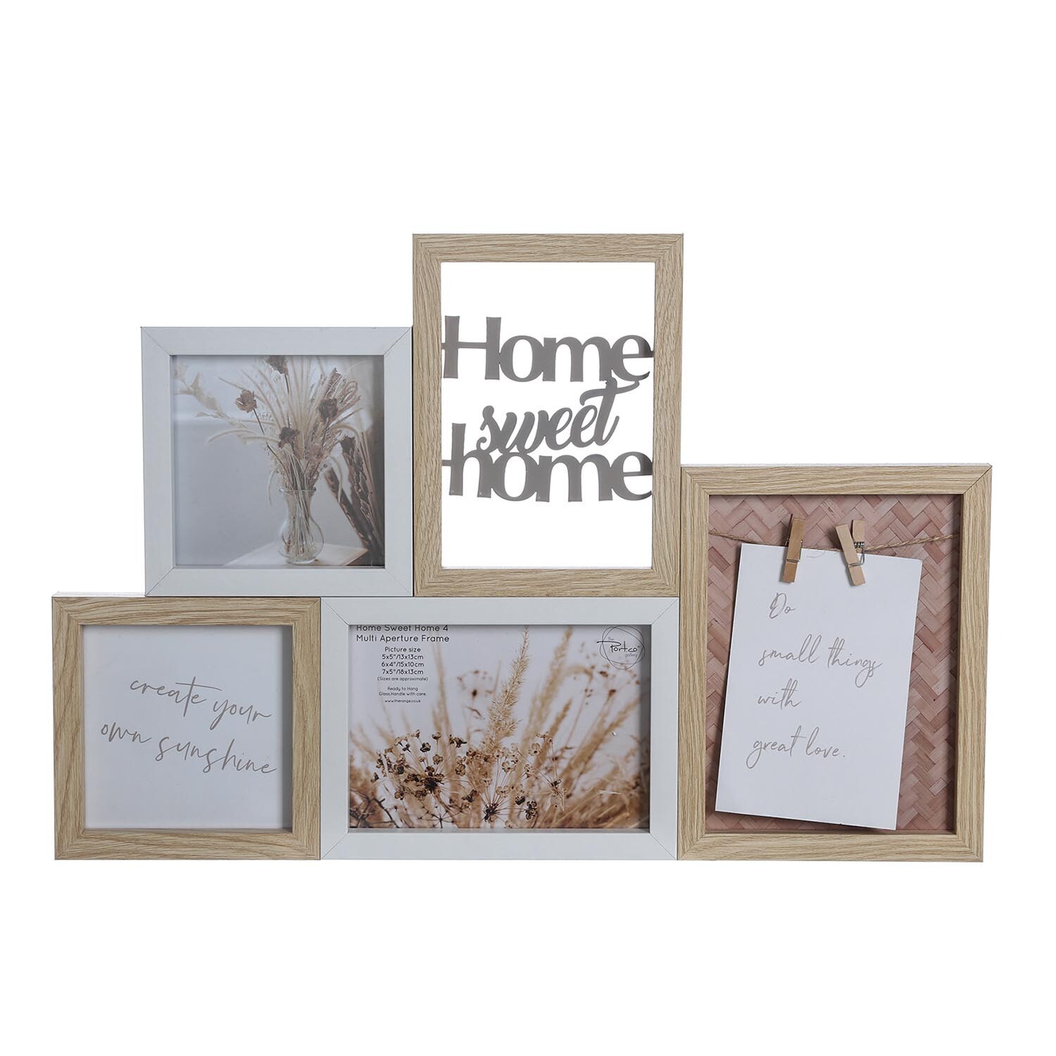 Home Sweet Home Multi-Aperture Frame - Brown Image
