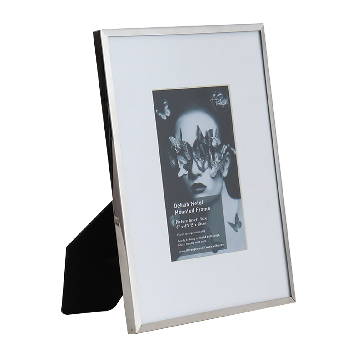 Delilah Metal Mounted Frame - Silver / 6 x 4in Image 2
