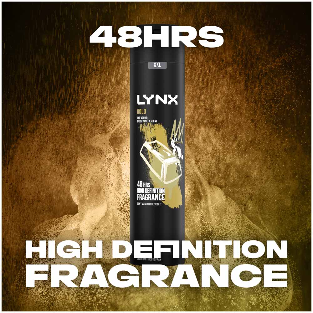 Lynx XXL Gold 48 Hour Fresh Body Spray 250ml Image 6