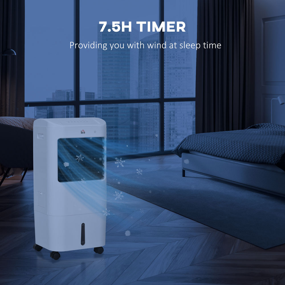 HOMCOM White Portable Air Cooler with Humidifier and Remote Image 8