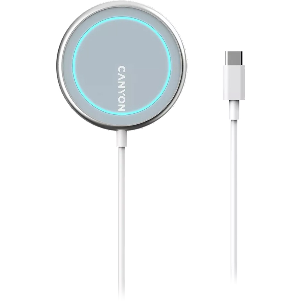 Canyon Silver WS-100 Magnetic Wireless Charger 15W Image 1