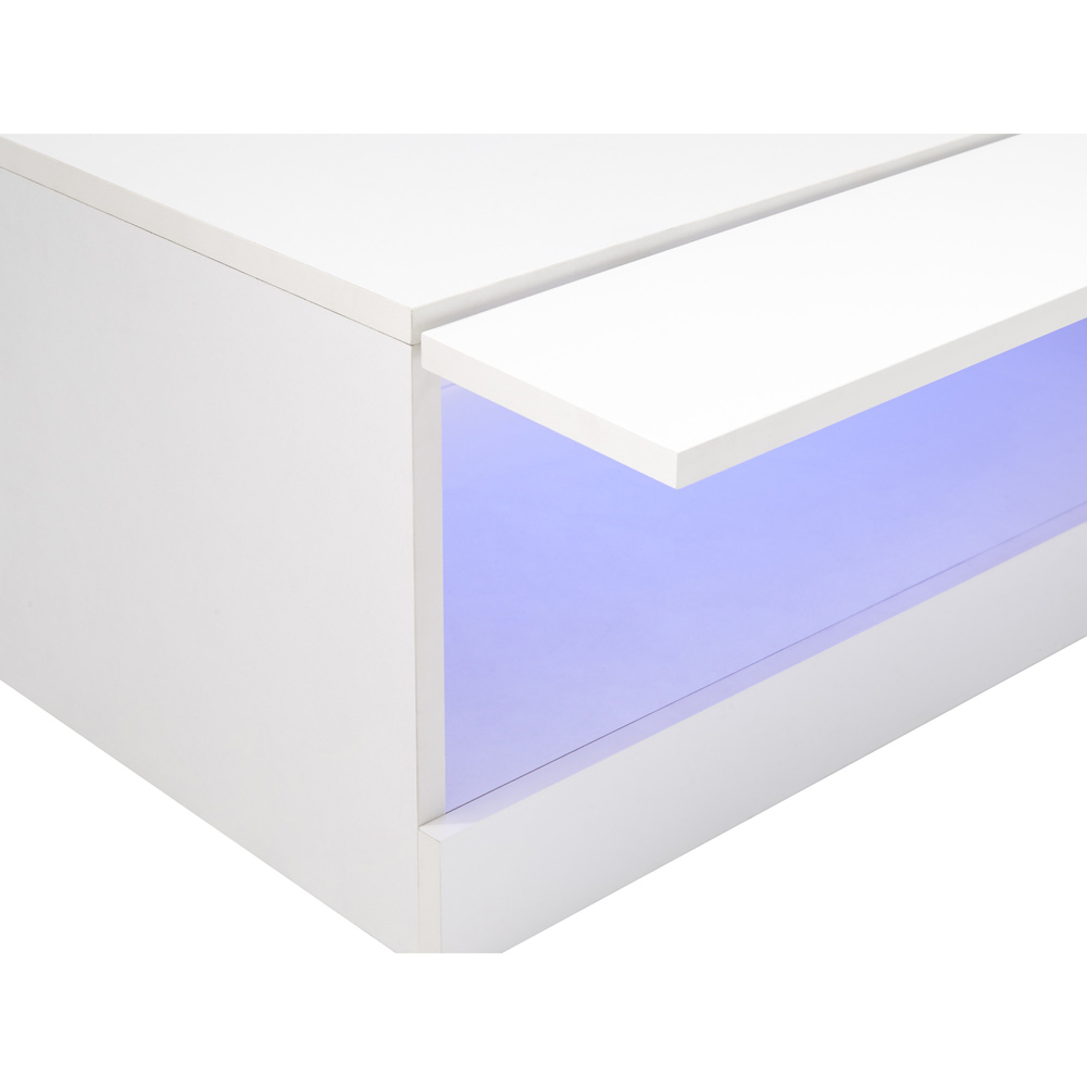 GFW Galicia White LED Lift Up Coffee Table Image 9